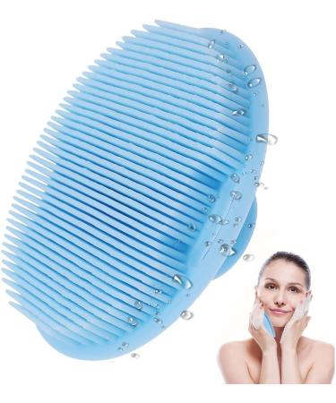 Facial Brush Multifunctional Silicone Face Scrubber Hand Scrubber Waterproof Facial Cleansing Brushes for Skin Cleansing for Deep Cleansing Virtcooy Blue - Buy Online on GoSupps.com