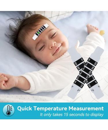 20-Piece Reusable Forehead Thermometer Stickers for Children | Fever Strips & Ear Thermometer Stickers | Home & Travel Use - Buy Online on GoSupps.com