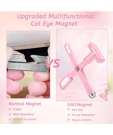 5 in 1 Magnetic Cat Eye Nail Pens - Upgrade for Stunning 3D Effect | Ideal Gel Polish & Silicone Cover - Buy Online on GoSupps.com