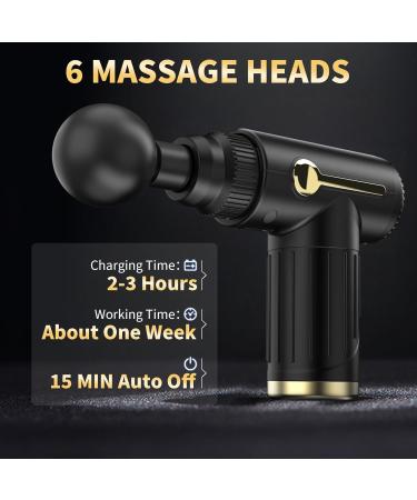 Deep Tissue Massager Gun - Portable Electric Percussion Muscle Relief for Athletes | Handheld Back Pain Massage Device (Black) - Buy Online on GoSupps.com