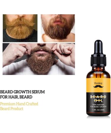 Youpo Beard Growth Oil for Men | 30ml Moisturizing Natural Beard Softener & Mustache Strengthener - Buy Online on GoSupps.com