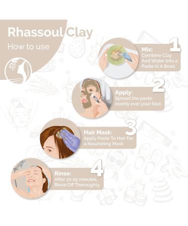 Fatima's Garden Ghassoul Powder with Rose Petals - 5.3oz Rhassoul Face and Hair Mask - 150g Pack of 1 - Buy Online on GoSupps.com