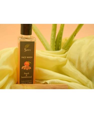 SVATV Peach & Sandalwood Exfoliating Face Wash - Paraben & Sulfate Free Cleanser with Mixed Fruit Extract for Refreshing Cleansing & Makeup Removal - 100ml - Buy Online on GoSupps.com