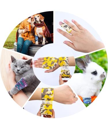 Buy Twirush 12 Rolls Self-Adhesive Bandage for Pets & Humans - Waterproof Elastic Hand Tear Tape - Ideal for Pet Care & Wound Protection (5cm x 4.5m) - Buy Online on GoSupps.com