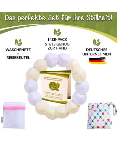 Baby Bliss Bamboo Still Inserts - Washable 14-Pack Contoured & Ultra-Suction Leak-Proof Extra Soft Durable (White/Beige 12cm) - Buy Online on GoSupps.com