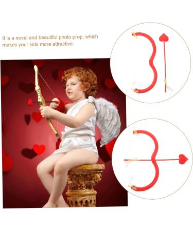 GALPADA 1 Ensemble Arc Et Fl che De Cupidon Arc Et Fl che De Cupidon Accessoires De Cosplay Pour Enfants Et Accessoires Pour La Saint-Valentin Et Les Mariages Et Tenue De B b Cupidon Rouge 42X15X2CM - Buy Online on GoSupps.com