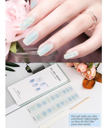 Kalolary 20PCS Gel Nail Polish Strips Nail Gel Art Sticker Full Nail Wraps Decals with Nail File and Stick for Women Girls Nail Art Decor (UV/LED Lamp Required) (C) - Buy Online on GoSupps.com