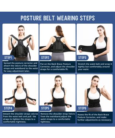 Back Brace Posture Corrector for Men & Women | Upper & Lower Back Pain Relief | Sciatica Support Belt - Buy Online on GoSupps.com