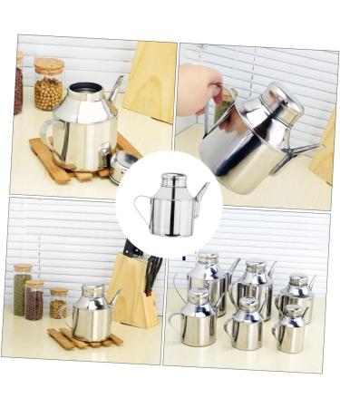 Milisten 2pcs Sauce Pot Olive Oil Cruet Kitchen Oil Soy Sauce Bottle Oil Drip Dispenser Oil Vinegar Cruet Bottle Household Vinegar Bottle Olive Oil Pourer Water Bottle Stainless Steel Metal 18.5X14.5X11CMx2pcs Silverx2pcs - Buy Online on GoSupps.com