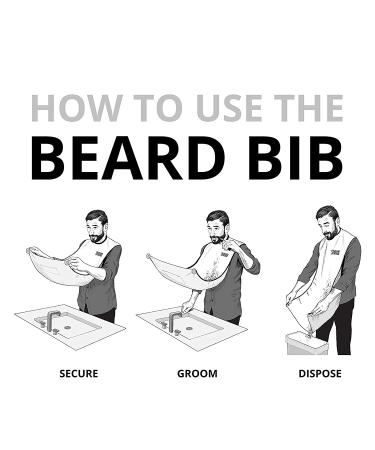 Beard King Beard Bib Apron for Men - White Deluxe Version | Shark Tank Original | Hair Catcher for Shaving & Trimming - Grooming Accessory for Dad or Husband - One Size Fits All - Buy Online on GoSupps.com