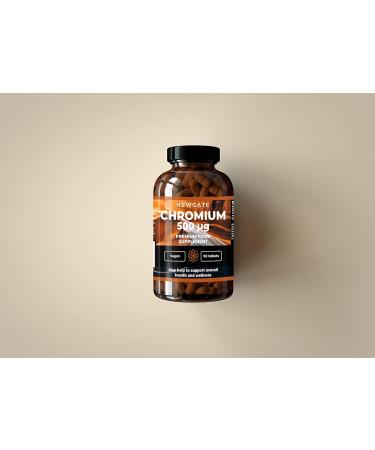 Newgate Labs Chromium 500g Supplement - 90 High Strength Vegan Tablets | UK Made, Halal, GMP Certified for Overall Health and Wellness - Buy Online on GoSupps.com