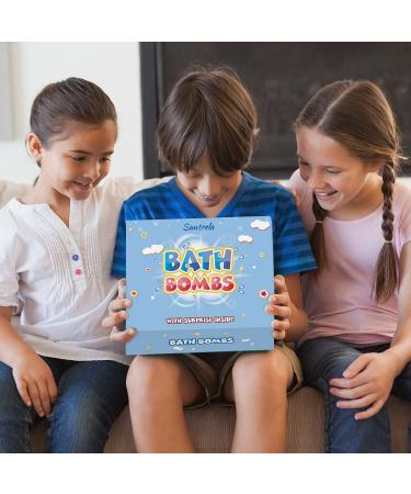 Bath Bombs for Kids - 12 Pack with Toys Inside | Organic Bubble Fizzies, Gentle & Safe | Ideal Gift for Easter, Birthday, Christmas - Buy Online on GoSupps.com