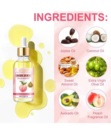 Body Juice Oil - 60ml Vanilla Cream & Peach Perfect | Handcrafted 100% Pure Feminine Essential Oil for Women | Odor Eliminating & pH Balanced - Buy Online on GoSupps.com
