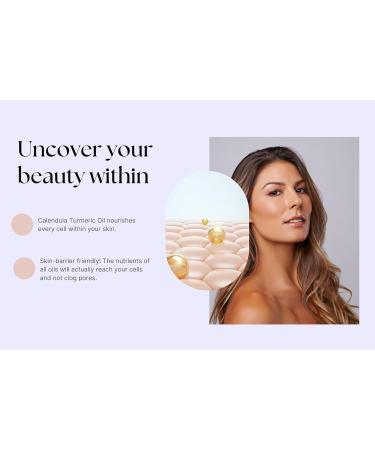 Calendula Turmeric Oil - 100% Pure Organic | Anti-Wrinkle Collagen Boosting Vegan - 1 oz - Buy Online on GoSupps.com