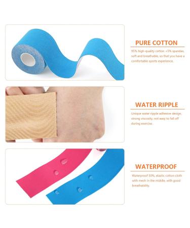 4 Rolls Kinesiology Tape Elastic Muscle Support Athletic Tape Sport Tape with Zig-Zag Edge for Easy Tearing Skin-Friendly Athletic Tape for Athletes Coaches Amateurs (Uncut 5cm x 5m) - Buy Online on GoSupps.com