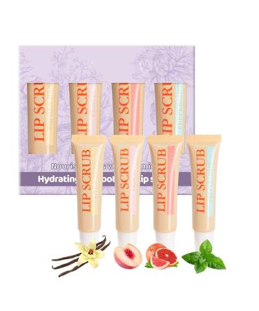 Ensemble de d capage des l vres laveuses l vres avec d capage hydratant | Lot de 4 gommages pour les l vres remplissage des l vres hydratation et verre