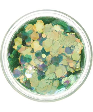 Moon Glitter Iridescent Chunky Green Glitter - 3g - Cosmetic Festival Makeup for Face, Body, Nails, Hair & Lips - Buy Online on GoSupps.com