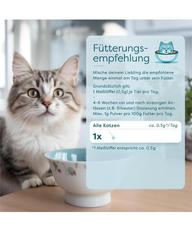 Dr. SAM RelaxPet Premium Stress Relief Powder for Cats - Natural Calming for Relaxation from Anxiety and Stress - Calming During Travel and Parties - Highly Dosed - 45g - Buy Online on GoSupps.com