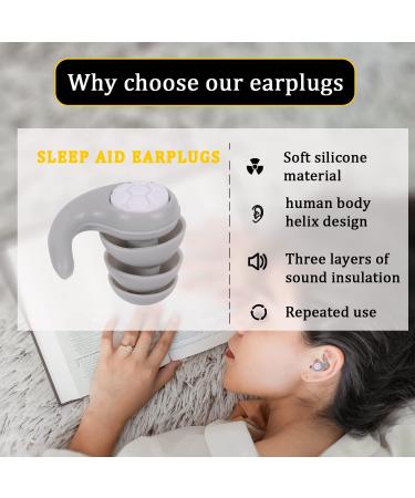 Soft Reusable Swimming Ear Plugs - Waterproof Silicone Noise Reduction for Adults - Grey - Buy Online on GoSupps.com