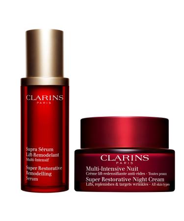 Clarins Super Restorative Night Cream amnd Super Restorative Remodelling Serum Bundle