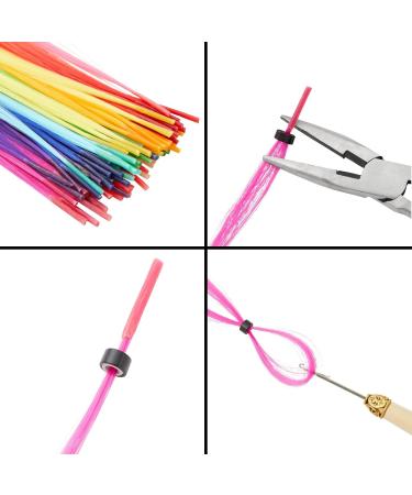 Rainbow Microbead Tip Hair Extensions and Tools (51 cm 202 Pieces) - Buy Online on GoSupps.com