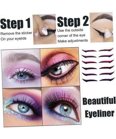 Mipcase Makeup Brishes 18 Pcs Eyeliner Beauty Supply Double Eyelid Tapes Eye Makeup Stickers Eye Line Strip Applique Flash 1 count (Pack of 1) Assorted Colorx3pcs - Buy Online on GoSupps.com