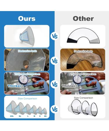 Supet Protective Collar for Pets - Plastic Tapes for Cats & Small Dogs (Gray M Neck 11.8-13.5 in) | International Shipping Available - Buy Online on GoSupps.com