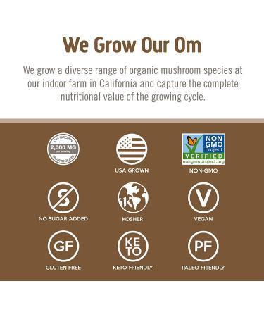 Om Mushroom Superfood Brain Fuel Capsules | Lion's Mane & Reishi, 90 Count for Mental Clarity - Buy Online on GoSupps.com