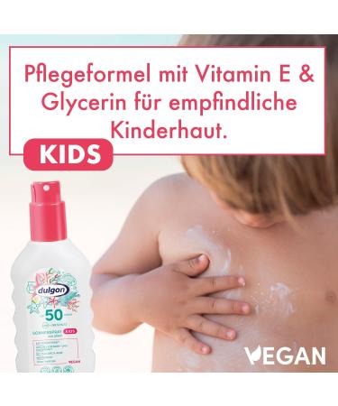  Dulgon dulgon Kids Sun Spray SPF 50 200ml - Occrylene Free Sunscreen - UVA & UVB Protection - Kids Sunscreen 50 Waterproof Fragrance Free Vegan & Free - Buy Online on GoSupps.com