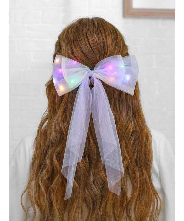 JONKY Light Up Bow Hair Clips Veil - LED Hair Barrettes for Women and Girls - Buy Online on GoSupps.com