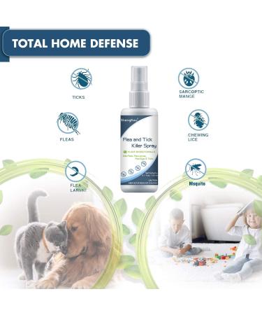 Natural Flea and Tick Spray for Dogs & Cats - Safe for Humans and Pets - Vet's Treatment - Kills Fleas, Ticks, and Insects - Indoor & Outdoor Use - No Powder - Supports Charity - Buy Online on GoSupps.com