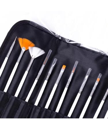 Peutpy 20-Part Nail Art Brush Set - 15 Brushes & 5 Detail Tools for Acrylic UV Gel Manicure - International Shipping Available - Buy Online on GoSupps.com