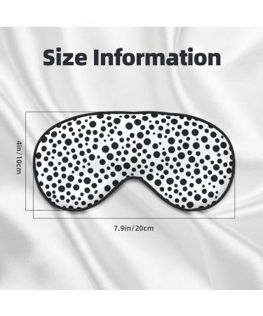 Reusable Sleep Mask Eye Cover - Soft Blackout Eye Masks for Better Sleep Travel & Gifts | Black & White Dot Pattern - Buy Online on GoSupps.com