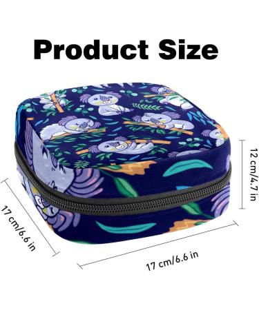 Cute Cartoon Koala Menstrual Pad & Cup Bag - Portable Zip Pouch for Teens & Women - Buy Online on GoSupps.com