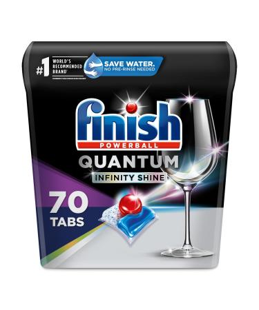 Finish Quantum Infinity Shine - 70 Count - Dishwasher Detergent - Powerball - Our Best Ever Clean and Shine - Dishwashing Tablets - Dish Tabs (Pack of 3)
