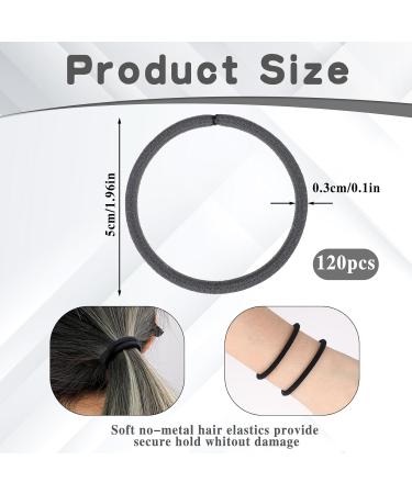 Telooco 120 Pieces of Hair Bands 3mm Soft Hair Bobbles for Women Elastic Strong Ponytail Holders for Thick Hair Hair Ties No Damage for Men Women and Children (Multi-Colors) - Buy Online on GoSupps.com