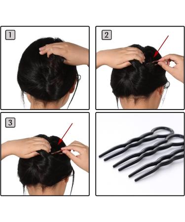 KINDOYO 20 Pieces Grip Hair Pins - Lady Hair Clips U shape Hair Stick Vintage Hairpins Braid Twist Styling Bobby Pins Hair Fork Pins Brown Brown *20 - Buy Online on GoSupps.com