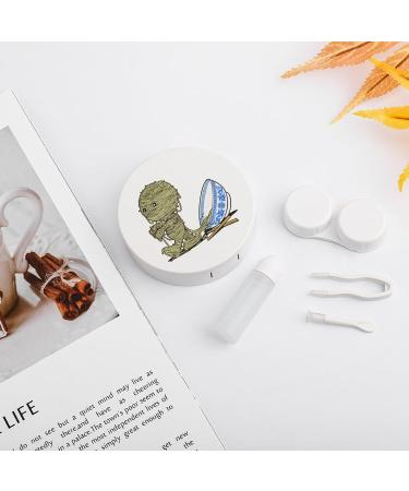 Buy Lamian Noodles Cute Contact Lens Case - Portable Round Storage Box Kit with Mirror for Travel & Outdoor Use - Buy Online on GoSupps.com