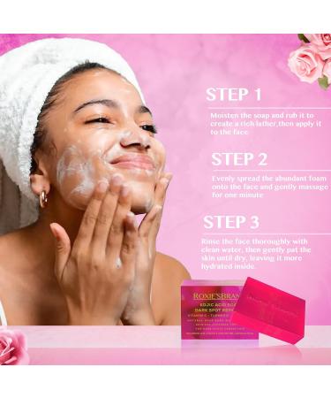 ROXIE SBRAND Kojic Acid Dark Spot Remover Soap Bars - Vitamin C Retinol & Turmeric - Japanese Complex with Hyaluronic Acid & Shea Butter - 2 x 3.52oz - Buy Online on GoSupps.com