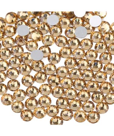 Beadsland 1440 pieces flat back rhinestones nail crystals rhinestones for nails lighter citrin SS10 (2.7-2.8mm) Heller Citrin SS10/1440PCs