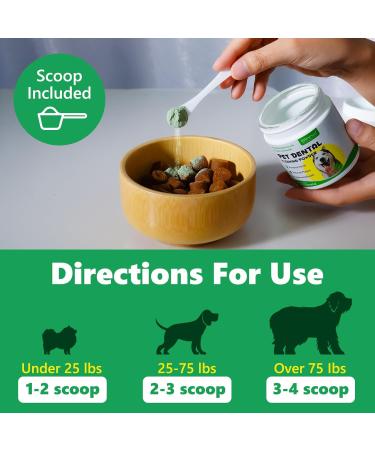 IDUCEN Dental Health Powder for Cats and Dogs Solution Against Tartar & Plaque Pet Breath Freshener Oral Care & Dental Cleaning Get Plaque Off Dogs Teeth Naturally Pet Dental Health Powder - Buy Online on GoSupps.com