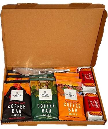 9 Taylors Coffee Sachets Stainless Spoon and 6 Lotus Biscoff with Belgian Chocolate Postable GiftBox Sweet Hamper - Buy Online on GoSupps.com