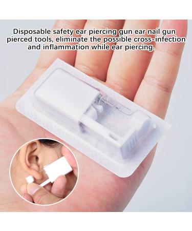 KiraGrace Nose Piercing Gun - 2 Pack Disposable Unit with Nose Stud Kit for Tragus, Cartilage, Helix - Silver - Buy Online on GoSupps.com