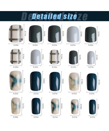 Kalolary 144PC False Nails Color Gradient Acrylic Fake Nails with Glue Stickers for Women & Girls | Perfect for DIY Nail Art Decoration - Buy Online on GoSupps.com