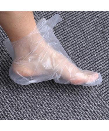 200 Disposable Foot Covers - Plastic Paraffin Booties for Pedicure | International Shipping - Buy Online on GoSupps.com