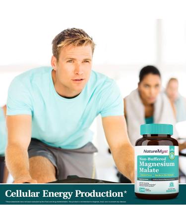 NatureMyst Magnesium Malate Chelated Form Highly Absorbable Non-Buffered Gentle on Stomach for Adults & Children Flexible Dose Energy Production Nerve & Muscle Function 240 Vegan Capsules - Buy Online on GoSupps.com