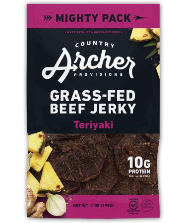 Country Archer Jerky Grass-Fed Beef Jerky Teriyaki 7 oz (198 g)