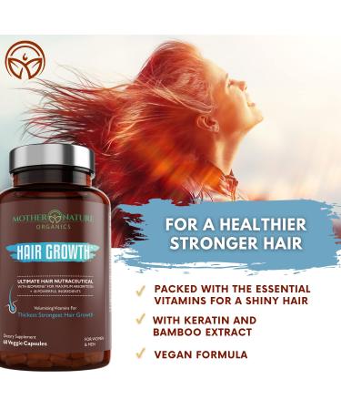 Nourish & Strengthen Hair from Inside Out with Moringa Oil & Capsules - Mother Nature Organics - Healthy Hair Growth - Buy Online on GoSupps.com