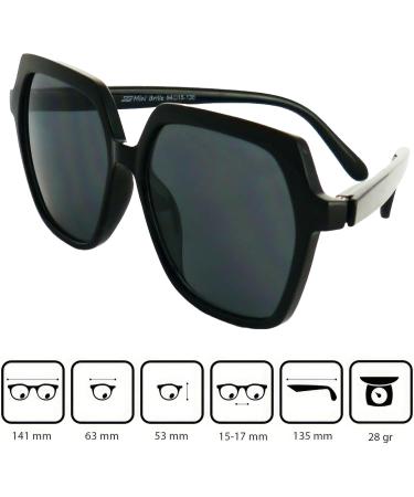 Stylish Retro Mini Glasses - Prescription Sunglasses with Thick Plastic Frame | Free Case | Women's Reading Sun Glasses 0.0 Diopters - Buy Online on GoSupps.com