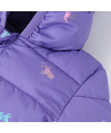 Kids Hooded Winter Puffer Jacket | Purple Toddler Coat 3-4 Years | Waterproof & Lightweight Outwear for Boys & Girls - Buy Online on GoSupps.com